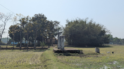 আলপথ ধরে যেতে হয় শহীদ জব্বারের বাড়িতে ও তাঁর নামকরণে তৈরি শহীদ মিনারে।