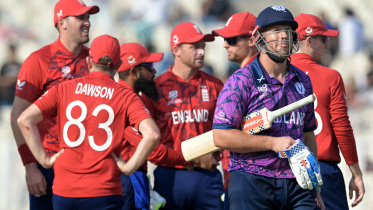 England's players celebrate