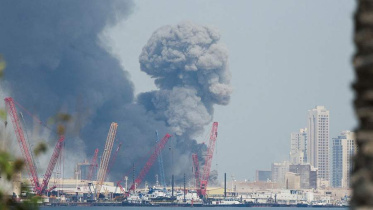 বাহরাইনে মার্কিন ঘাঁটিতে ইরানের হামলা। ছবি: আল জাজিরা