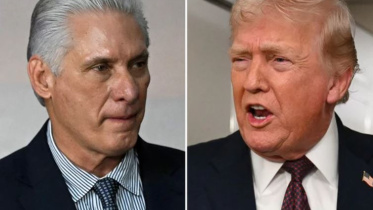  কিউবার প্রেসিডেন্ট মিগেল দিয়াজ কানেল ও মার্কিন প্রেসিডেন্ট ডোনাল্ড ট্রাম্প। কোলাজ ছবি: সংগৃহীত