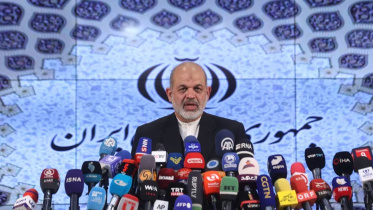 Ahmad Vahidi speaks during a news conference after the parliamentary elections in Tehran, in March 2024