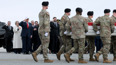 President Trump and top officials honor Maj. Jeffrey R. O'Brien, killed by an Iranian drone strike, at Dover Air Force Base.