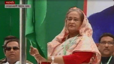 শনিবার সকালে রাজধানীর সোহরাওয়ার্দী উদ্যানে আওয়ামী লীগের ২০তম সম্মেলন উদ্বোধন করেন প্রধানমন্ত্রী