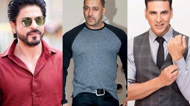 shah rukh khan salman khan and akshay kumar