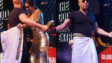 Vin Diesel and Deepika Padukone in Lungi Dance in Mumbai