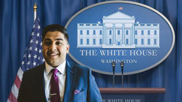 মার্কিন পররাষ্ট্র মন্ত্রণালয়ের মুখপাত্র বেদান্ত প্যাটেল হোয়াইট হাউজে বক্তব্য রাখছেন। ফাইল ছবি: সংগৃহীত