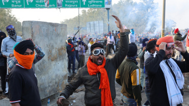 ভারতের কৃষকরা দিল্লি চলো বিক্ষোভে অংশ নিচ্ছেন। ফাইল ছবি: রয়টার্স (২১ ফেব্রুয়ারি, ২০২৪)