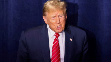 নির্বাচনী প্রচারণায় জর্জিয়া অঙ্গরাজ্যে বক্তব্য রাখছেন ট্রাম্প। ফাইল ছবি: রয়টার্স (৯ মার্চ, ২০২৪)