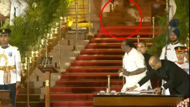 রাষ্ট্রপতি ভবনে 'রহস্যময়' প্রাণি। ছবি: ভিডিও থেকে নেওয়া স্ক্রিনশট