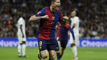 Barcelona's Polish forward Robert Lewandowski