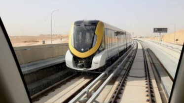 রিয়াদের মেট্রোরেইল। ছবি: এএফপি