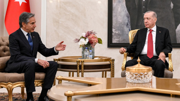 সিরিয়া প্রসঙ্গে বৈঠক করেন ব্লিঙ্কেন ও এরদোয়ান। ছবি: রয়টার্স