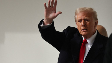 হোয়াইট হাউসে ট্রাম্প। ছবি: এএফপি