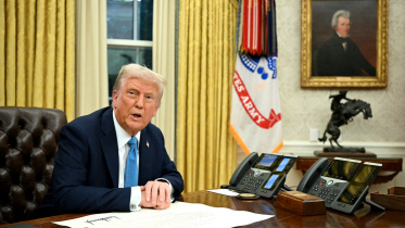 হোয়াইট হাউসে ডোনাল্ড ট্রাম্প। ছবি: এএফপি