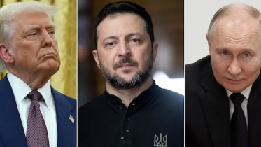 ট্রাম্প, পুতিন ও জেলেনস্কি। কোলাজ ছবি: সংগৃহীত
