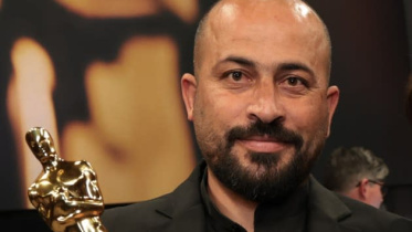 অস্কারজয়ী ফিলিস্তিনি পরিচালক হামদান বাল্লাল। ছবি: রয়টার্স