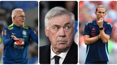 Dorival Junior, Carlo Ancelotti and Filipe Luis