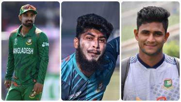 Litton Das, Rishad Hossain and Nahid Rana