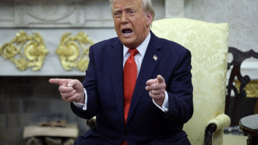 হোয়াইট হাউসে মার্কিন প্রেসিডেন্ট ডোনাল্ড ট্রাম্প। ছবি: এএফপি