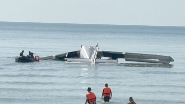 থাইল্যান্ডের হুয়াহিনে বিধ্বস্ত বিমান। ছবি: দ্য নেশন থাইল্যান্ড/সামাজিক মাধ্যম