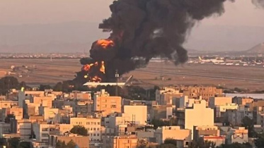 ইরানের মাশহাদ  বিমানবন্দরে ইসরায়েল হামলার দাবি করেছে। ছবি: সামাজিক মাধ্যম থেকে সংগৃহীত