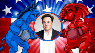 মার্কিন রাজনীতিতে হাতি-গাধার আধিপত্য দূর করতে চান মাস্ক। প্রতীকী ছবি