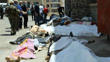 সিরিয়ায় ৬ দিনের সংঘাতে প্রায় ৬০০ জন নিহত হন। ছবি: এএফপি