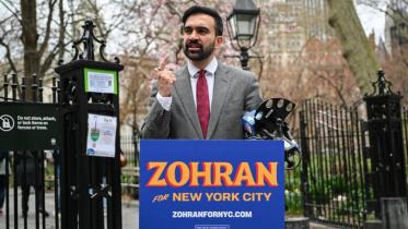 নিউইয়র্ক শহরের মেয়র পদপ্রার্থী জোহরান মামদানি। ফাইল ছবি: এএফপি