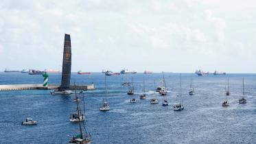 গাজায় ত্রাণ পৌঁছে দেওয়ার অভিযানে অংশ নেওয়া নৌযান। ছবি: রয়টার্স