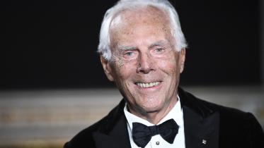 ইতালির ফ্যাশন ডিজাইনার জর্জিও আরমানি। ফাইল ছবি: এএফপি