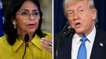 ভেনেজুয়েলার ভারপ্রাপ্ত প্রেসিডেন্ট দেলসি রদ্রিগেজ ও মার্কিন প্রেসিডেন্ট ডোনাল্ড ট্রাম্প। কোলাজ ছবি: সংগৃহীত