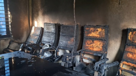 রূপগঞ্জে বিএনপি কার্যালয়ে আগুন