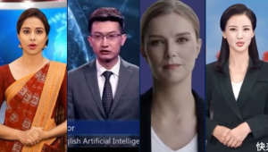 বিশ্বের নানা দেশে ব্যবহার হচ্ছে এআই সংবাদ পাঠক। বাম থেকে ডানে ভারতের লিসা, চীনের ইংলিশ এআই অ্যাংকর, কুয়েতের ফেদা ও চীনের রেন শাওরং। ছবি: সংগৃহীত