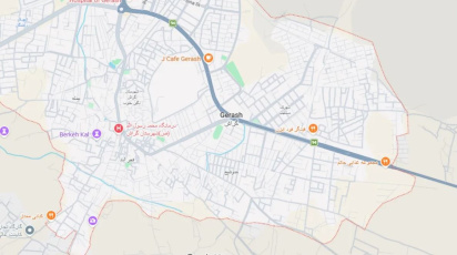 ফার্স প্রদেশের গেরাশ অঞ্চলে ভূমিকম্প আঘাত হানে। ছবি: গুগল ম্যাপস