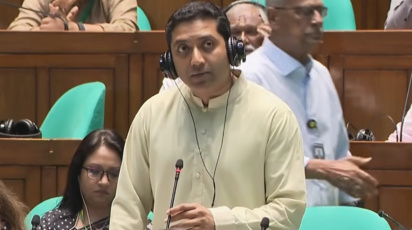 সংসদে প্রাথমিক ও গণশিক্ষা প্রতিমন্ত্রী ববি হাজ্জাজ। ছবি: ভিডিও থেকে নেওয়া