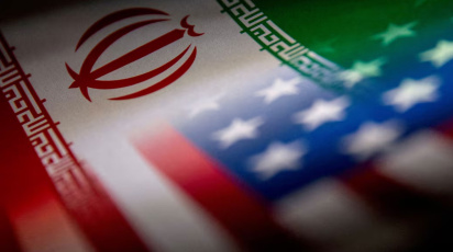 iran and usa flag illustration