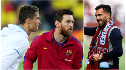  ronaldo, messi and tevez