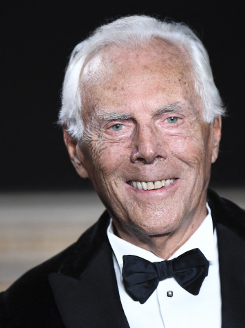 ইতালির ফ্যাশন ডিজাইনার জর্জিও আরমানি। ফাইল ছবি: এএফপি